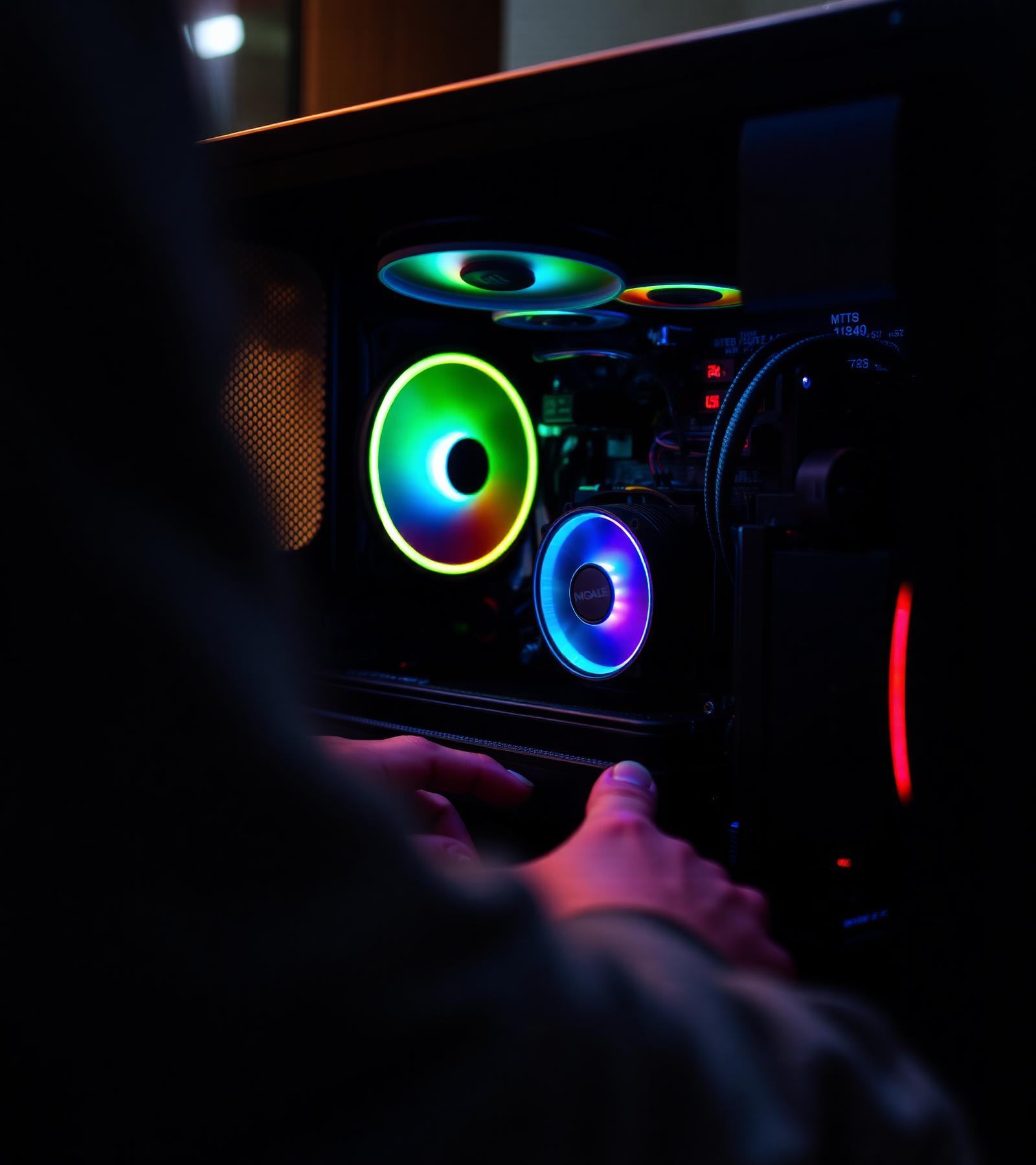 Technicus werkt aan een geopende computer